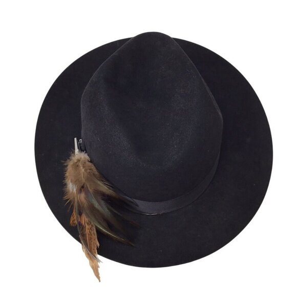 Worth & Worth Christy's London Fine Fur Felt NWOT Fedora Black 7 3/8 England - Picture 2 of 16